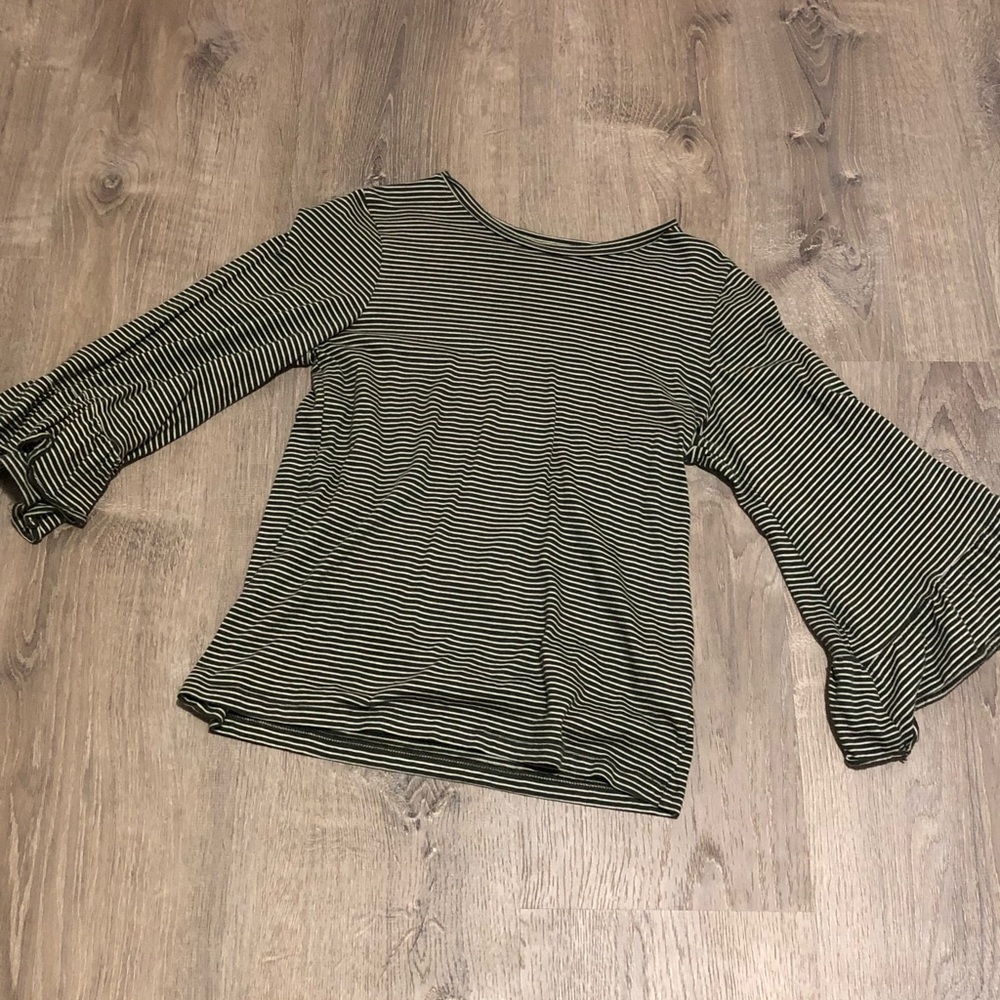 Navy Green and white shirt